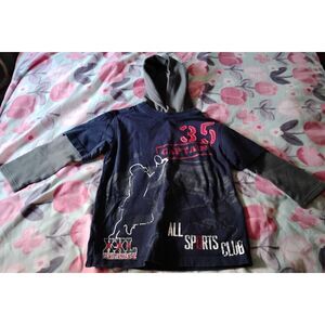 Boys TKS Hoodie Winter Grey & Blue Sweatshirt Size M(5/6)